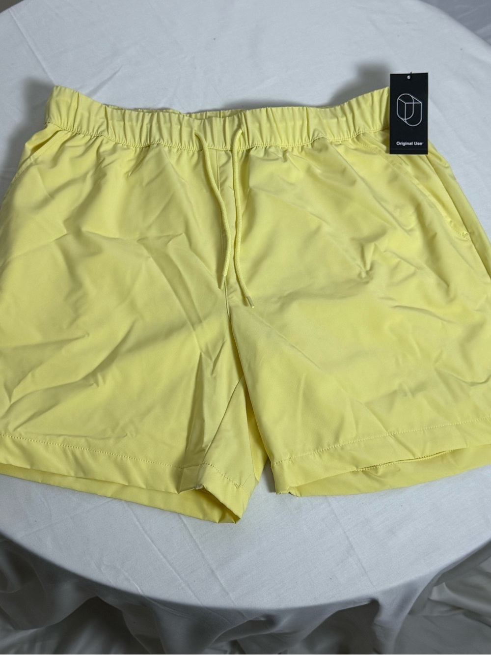 Target Men's Yellow Athletic Drawstring Shorts